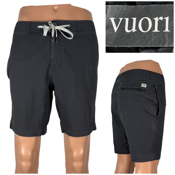 Vuori Other - Vuori Ripstop Men Medium Shorts V370 Gray Hiking Organic Cotton Blend 8” Inseam